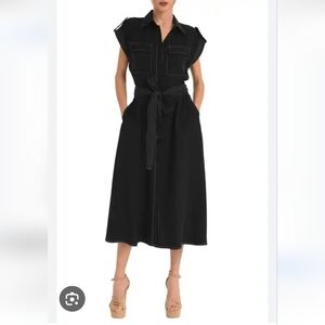 Free Assembly denim dress short sleeve color black